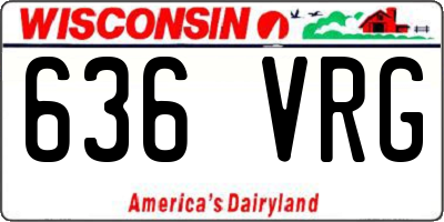WI license plate 636VRG
