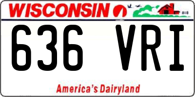 WI license plate 636VRI