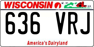 WI license plate 636VRJ