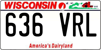WI license plate 636VRL