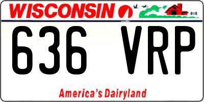 WI license plate 636VRP