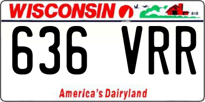 WI license plate 636VRR