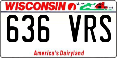 WI license plate 636VRS