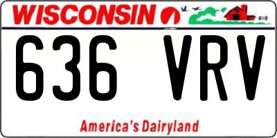 WI license plate 636VRV