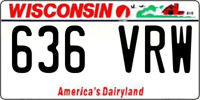 WI license plate 636VRW