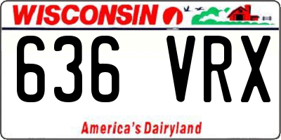 WI license plate 636VRX