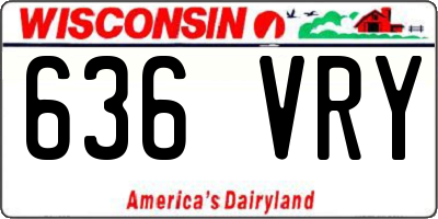WI license plate 636VRY
