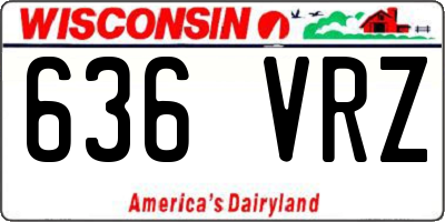 WI license plate 636VRZ
