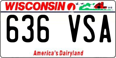 WI license plate 636VSA