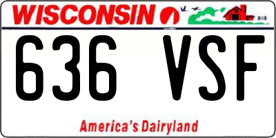 WI license plate 636VSF