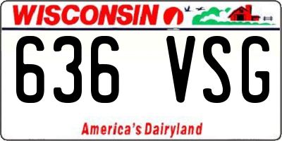 WI license plate 636VSG