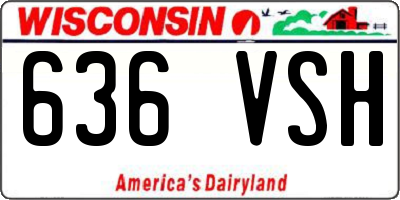 WI license plate 636VSH