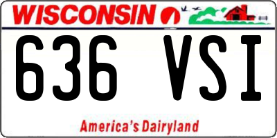 WI license plate 636VSI
