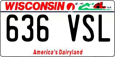 WI license plate 636VSL