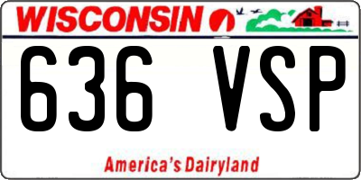 WI license plate 636VSP