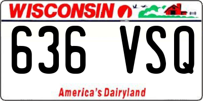 WI license plate 636VSQ