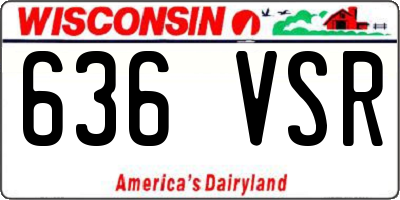 WI license plate 636VSR