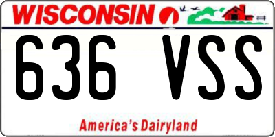 WI license plate 636VSS