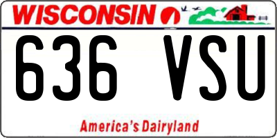 WI license plate 636VSU
