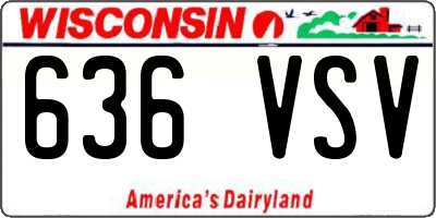 WI license plate 636VSV