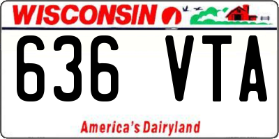 WI license plate 636VTA