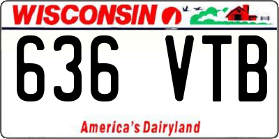 WI license plate 636VTB