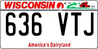 WI license plate 636VTJ