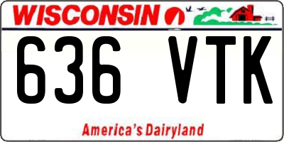 WI license plate 636VTK