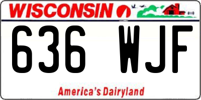WI license plate 636WJF