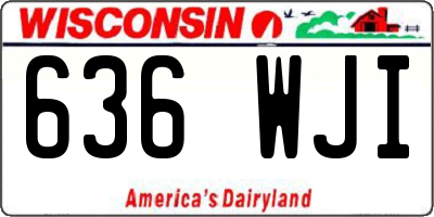 WI license plate 636WJI