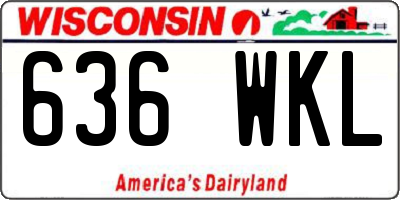 WI license plate 636WKL