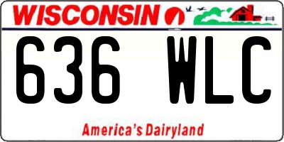 WI license plate 636WLC