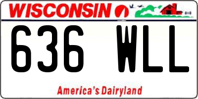 WI license plate 636WLL
