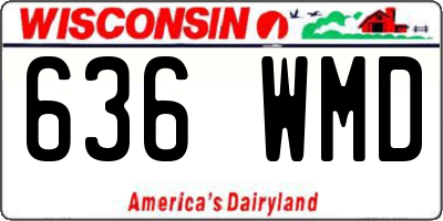 WI license plate 636WMD