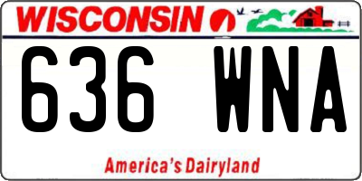 WI license plate 636WNA