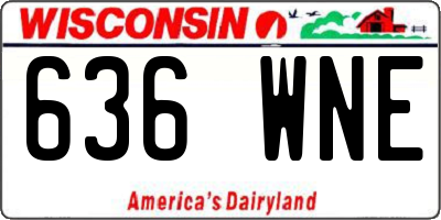 WI license plate 636WNE