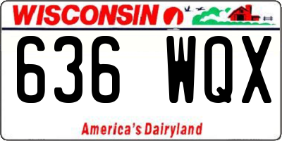 WI license plate 636WQX