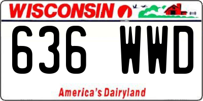 WI license plate 636WWD