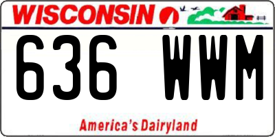 WI license plate 636WWM