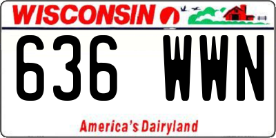 WI license plate 636WWN