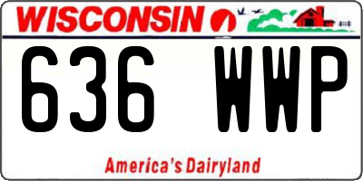 WI license plate 636WWP