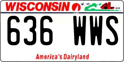 WI license plate 636WWS