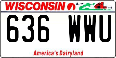 WI license plate 636WWU
