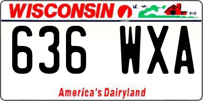 WI license plate 636WXA