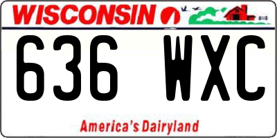 WI license plate 636WXC