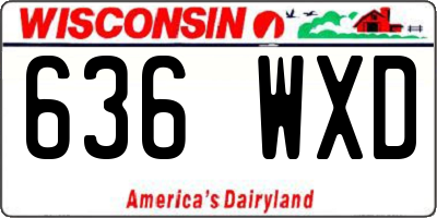 WI license plate 636WXD
