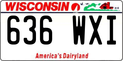WI license plate 636WXI