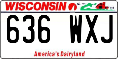 WI license plate 636WXJ