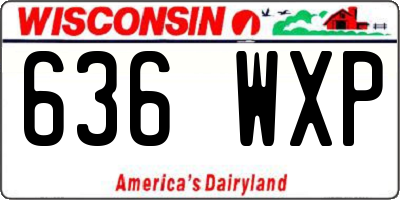 WI license plate 636WXP