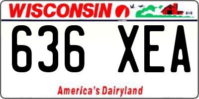WI license plate 636XEA